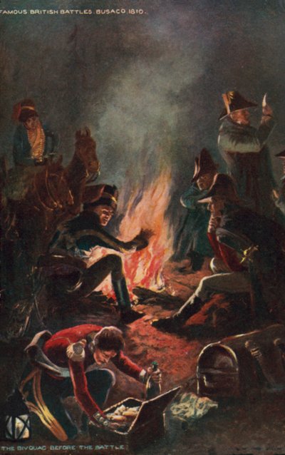 Bivak voor de Slag bij Bussaco, Portugal, Peninsulaire Oorlog, 1810 door Richard Caton II Woodville